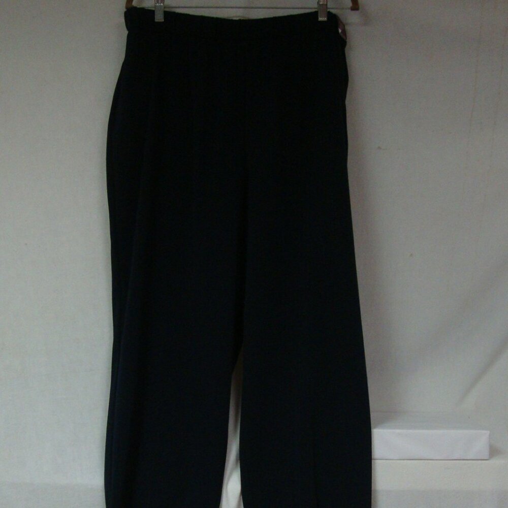 Womens Dark Black Dress Pants 20W short